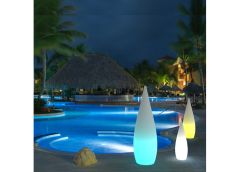 Oplaadbare Staande Lamp LED RGB Waterdruppel 80 cm incl.  Afstandsbediening - Funnylights Muk Tuinlamp