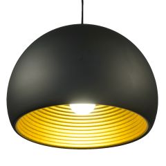 Zwarte Hanglamp met Goudkleurige Binnenkant – Valott Oca