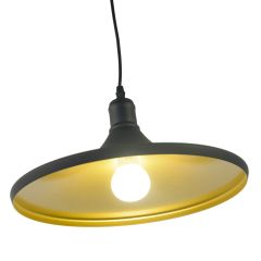 Zwarte Kegelhanglamp met Goudkleurige Binnenkant – Valott Mo