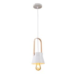 Hanglamp Modern Wit Aluminium met Hout - Valott Eeva