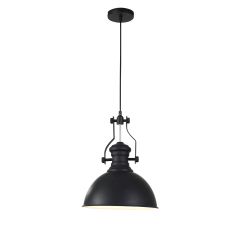 Hanglamp Industrieel Zwart Rond Metaal - Valott Vesa