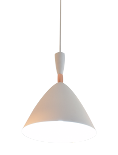 Hanglamp Wit Aluminium met hout - Valott Aila