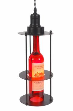 Industriële Hanglamp Rode Wijnfles Scaldare Verano