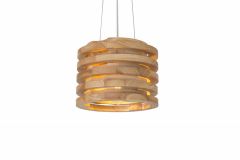 Hanglamp Hout Rond Houtkleur 40 cm - Madera Corcho