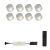 Set van 8 stuks veranda led opbouwspots Nani